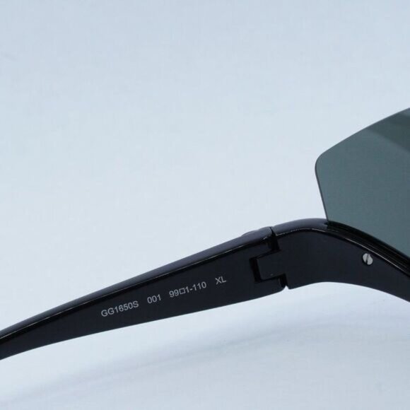 NEW GUCCI GG1650S 001 SHINY BLACK GREY SUNGLASSES - Picture 9 of 11